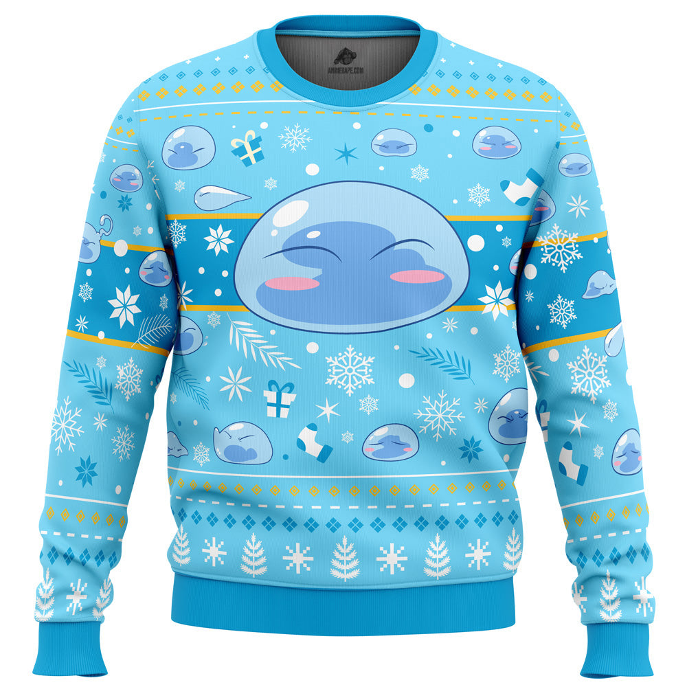Xmas Slime That Time I Got Reincarnated as a Slime Ugly Christmas Sweater - WeCustomit
