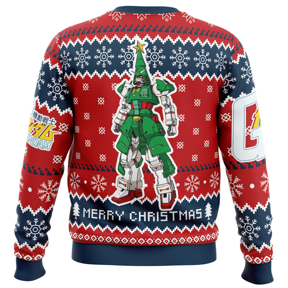 Xmas Tree Gundam Ugly Christmas Sweater - WeCustomit