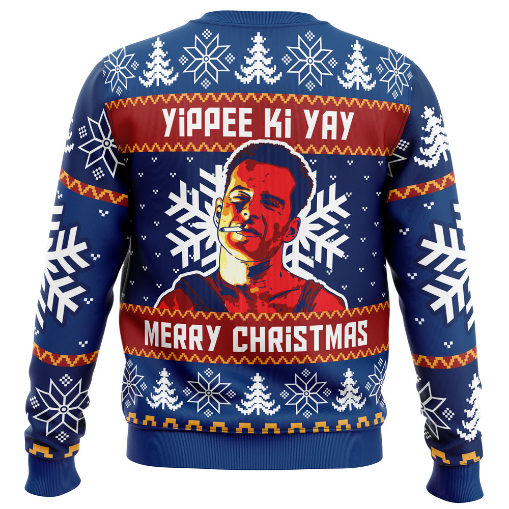 Yippee Ki Yay Die Hard Ugly Christmas Sweater - WeCustomit
