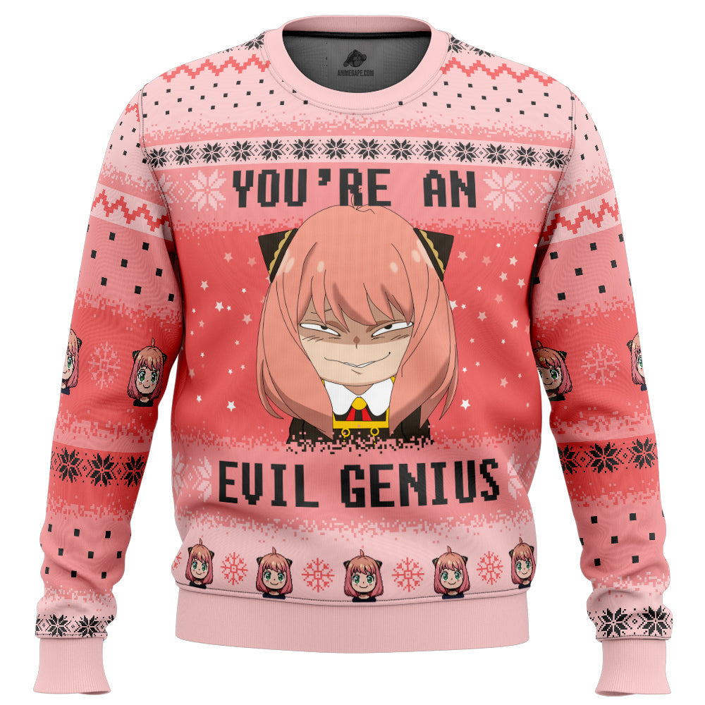 You're An Evil Genius Spy X Family Ugly Christmas Sweater - WeCustomit