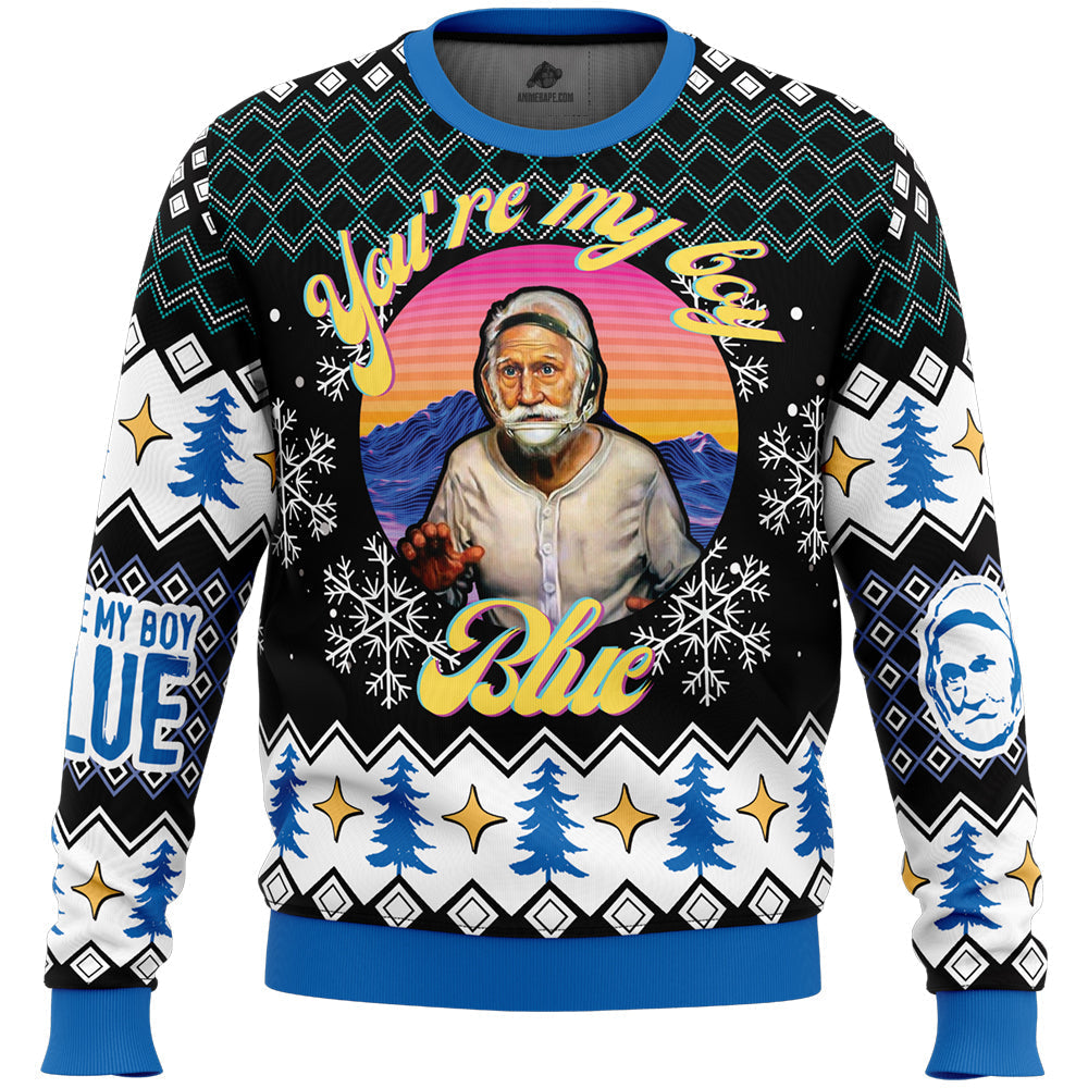 You're My Boy Blue Old School Ugly Christmas Sweater - WeCustomit