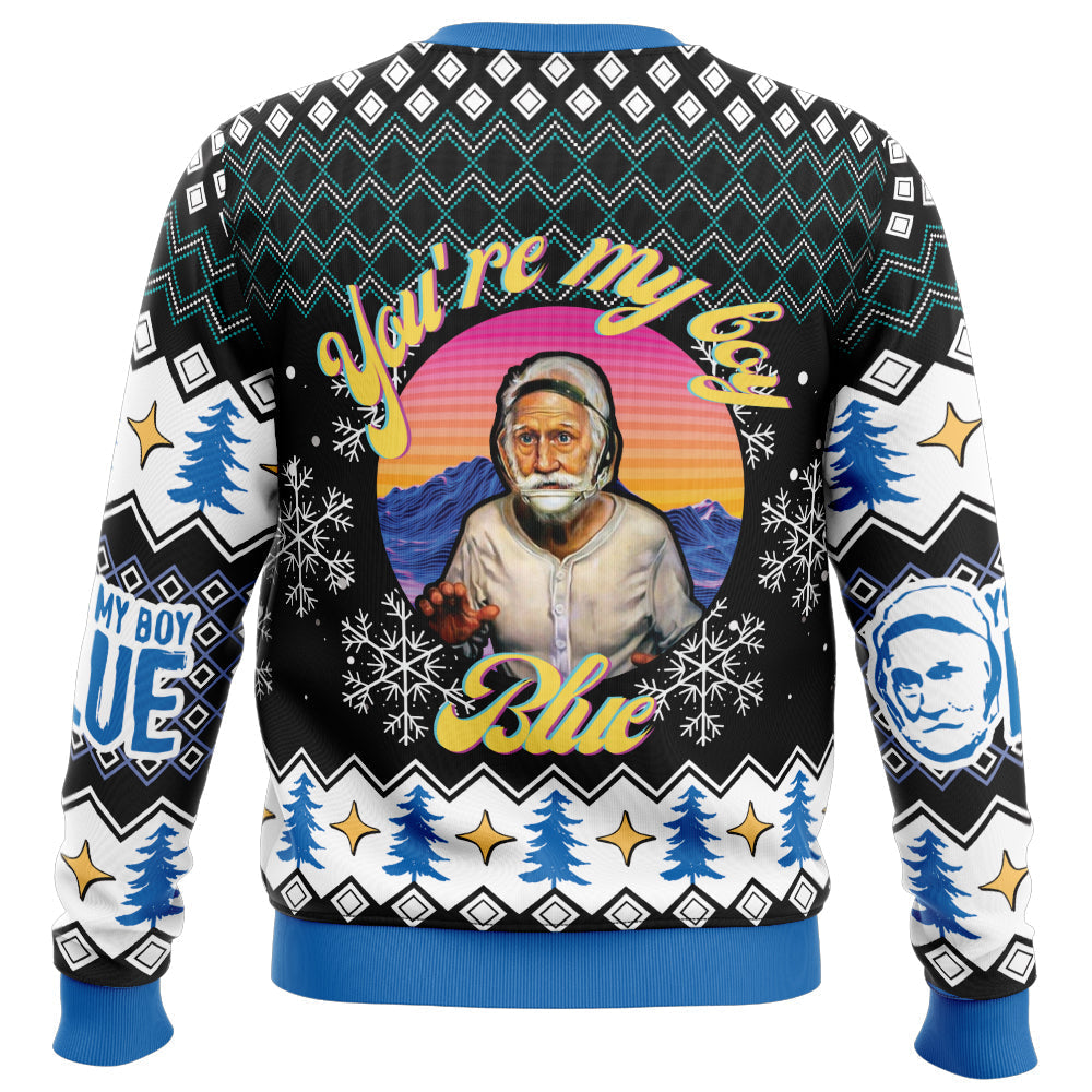 You're My Boy Blue Old School Ugly Christmas Sweater - WeCustomit