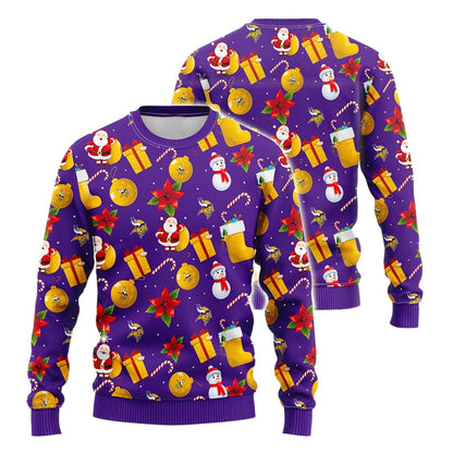 Santa Claus Snowman Pattern Christmas Ugly Christmas Sweater For Men & Women Christmas Gift Sweater US4364 - WeCustomit