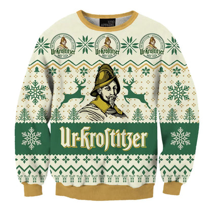 Unisex Vintage Ur-Krostitzer 3D Ugly Christmas Sweater For Men & Women Christmas Gift Sweater BH1196 - WeCustomit