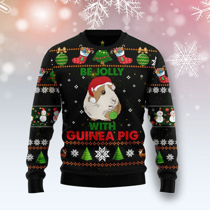 Guinea Pig Be Jolly Ugly Christmas Sweater For Men & Women Christmas Gift Sweater US3523 - WeCustomit