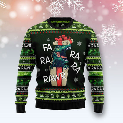 Dinosaur Gift Farararawr Ugly Christmas Sweater For Men & Women Christmas Gift Sweater US3348 - WeCustomit