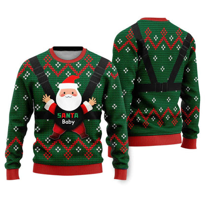 Santa Baby Ugly Christmas Sweater For Men & Women Christmas Gift Sweater US2293 - WeCustomit
