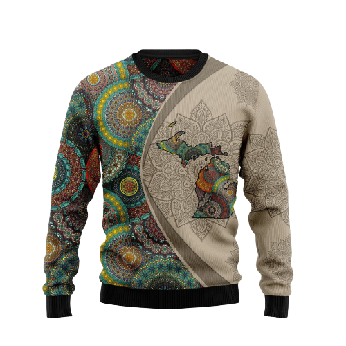 Michigan Mandala Ugly Christmas Sweater For Men & Women Christmas Gift Sweater US1490 - WeCustomit