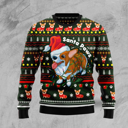 Santa Paws Ugly Christmas Sweater For Men & Women Christmas Gift Sweater US3588 - WeCustomit