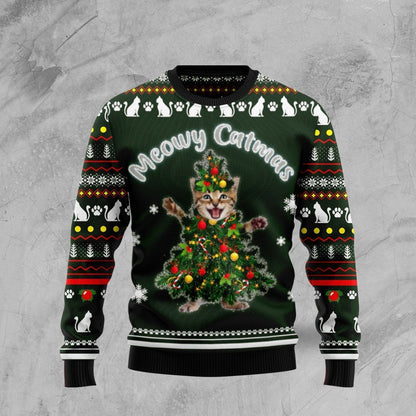 Meowy Catmas Ugly Christmas Sweater For Men & Women Christmas Gift Sweater US3143 - WeCustomit