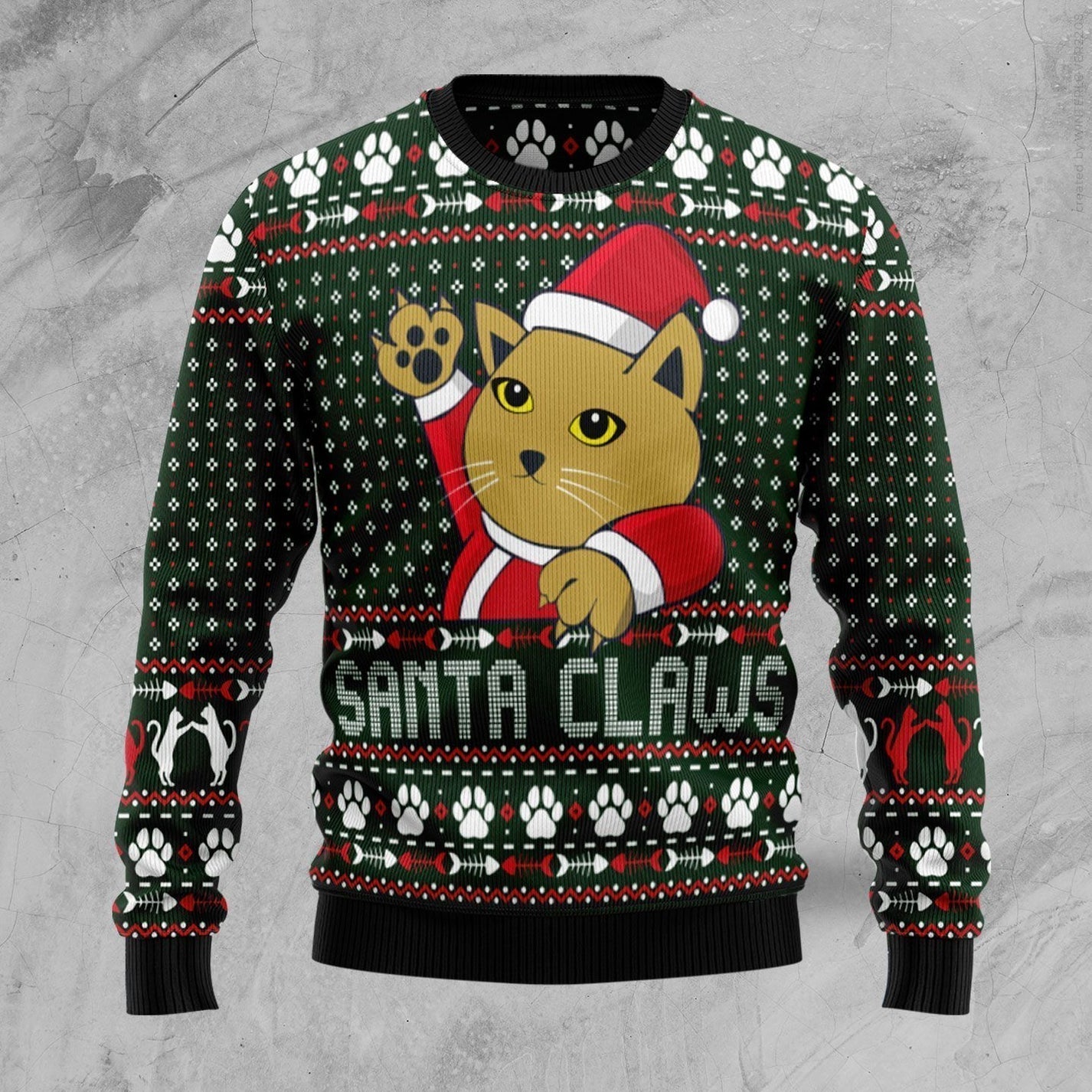 Cat Santa Jaws Ugly Christmas Sweater For Men & Women Christmas Gift Sweater US2823 - WeCustomit