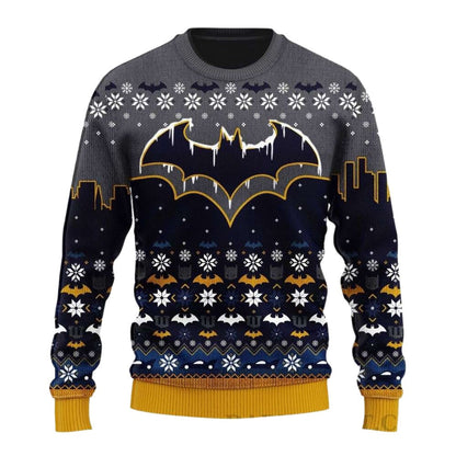 Batman Logo And Snowflakes Ugly Christmas Sweater For Men & Women Christmas Gift Sweater US4066 - WeCustomit