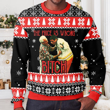 The Price Is Wrong Christmas Ugly Sweater, Retro Quote Sweatshirt, Gift For Him Her Vintage Movies TV Show Quote Unisex Crew Neck Sweatshirt - WeCustomit
