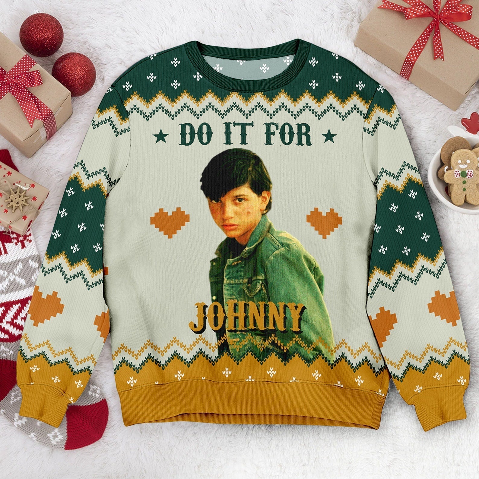 Dallas Winston Do It For Johnny Christmas Ugly Sweater Retro Quote Sweatshirt Vintage Movies TV Show Quote Unisex Adult Crew Neck Sweatshirt - WeCustomit