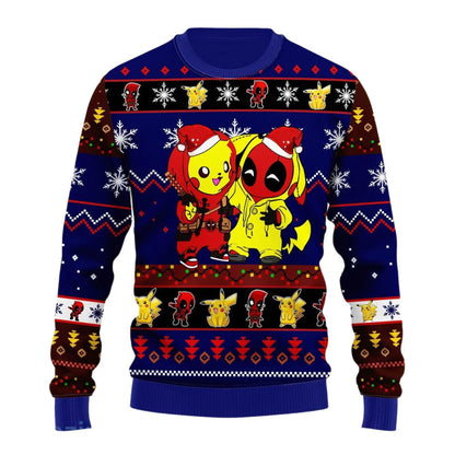 Pikachu Dead.pool Ugly Christmas Sweater For Men & Women Christmas Gift Sweater US4075 - WeCustomit