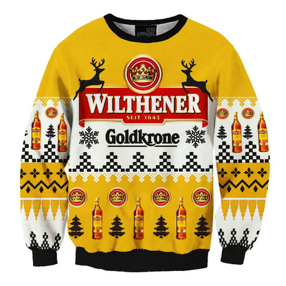 Unisex Wilthener Goldkrone 3D Ugly Christmas Sweater For Men & Women Christmas Gift Sweater BH1110 - WeCustomit