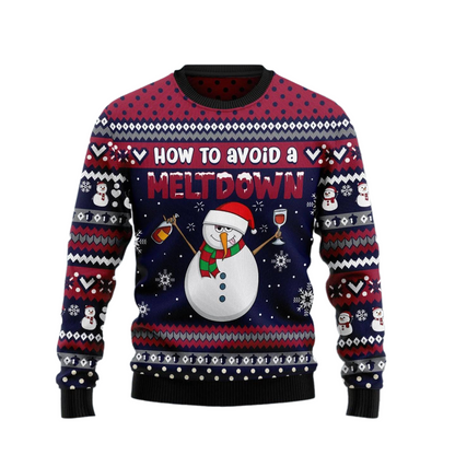 Snowman Ugly Christmas Sweater For Men & Women Christmas Gift Sweater US2744 - WeCustomit