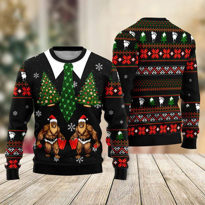 Santa Bigfoot Funny Vest Costume Ugly Christmas Sweater For Men & Women Christmas Gift Sweater US2202 - WeCustomit