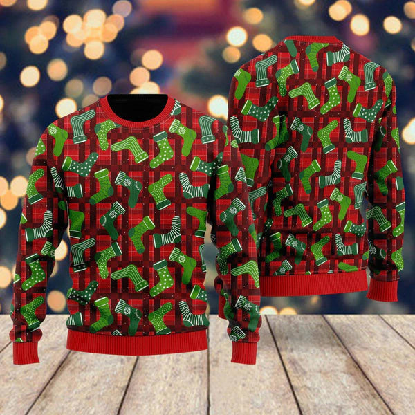 Christmas Sprinkle Sock Ugly Christmas Sweater For Men & Women Christmas Gift Sweater US1369 - WeCustomit
