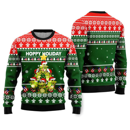 Frog Christmas Tree Ugly Christmas Sweater For Men & Women Christmas Gift Sweater US1063 - WeCustomit