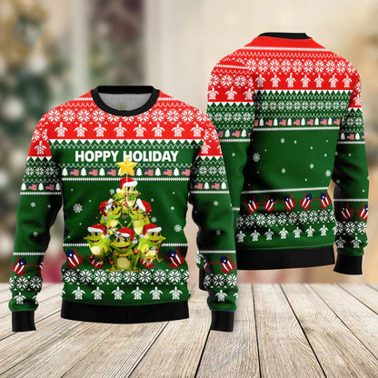 Frog Christmas Tree Ugly Christmas Sweater For Men & Women Christmas Gift Sweater US1063 - WeCustomit