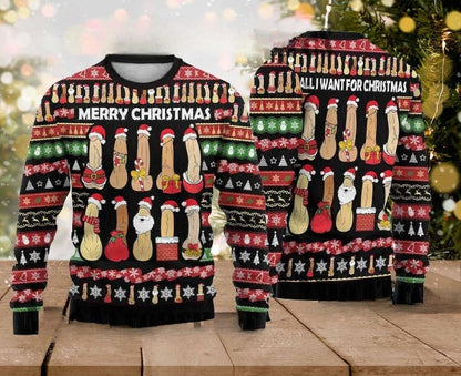 Dirty Ugly Cockmas Christmas Sweater, Xmas Sweater, Christmas Gift Sweatshirt, Gift for Man and Women, Christmas Gifts, Cockmas Sweater - WeCustomit