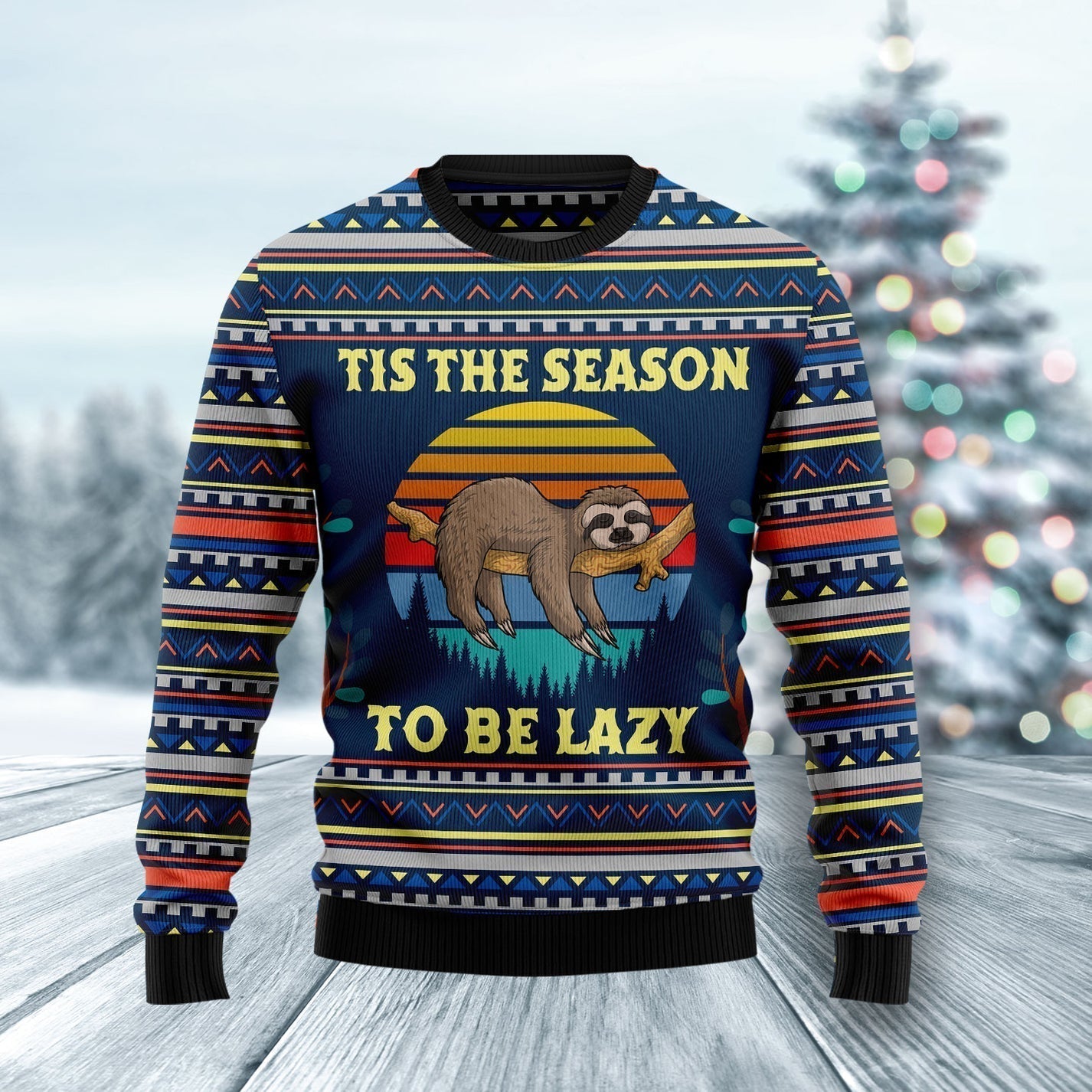Sloth Tis the season Ugly Christmas Sweater For Men & Women Christmas Gift Sweater US3505 - WeCustomit