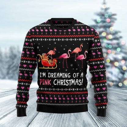 I'm dreaming of a Pink Christmas Ugly Christmas Sweater For Men & Women Christmas Gift Sweater US1732 - WeCustomit