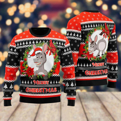 Donkey Funny Merry Ugly Christmas Sweater For Men & Women Christmas Gift Sweater US1970 - WeCustomit