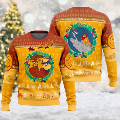 The Lion King Ugly Christmas Sweater, Lion King Santa Xmas Sweatshirt, Lion Movie Xmas Sweatshirt, Christmas Gift For Men Women Kid - WeCustomit