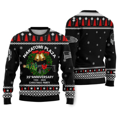 Warrior Nakatomi Plaza Ugly Christmas Sweater For Men & Women Christmas Gift Sweater US3782 - WeCustomit