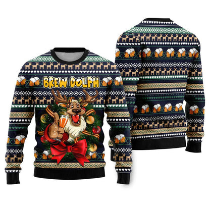 Reindeer Funny Ugly Christmas Sweater For Men & Women Christmas Gift Sweater US2289 - WeCustomit