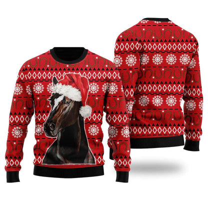 Horse Christmas Ugly Christmas Sweater For Men & Women Christmas Gift Sweater US1071 - WeCustomit