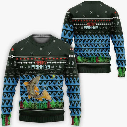 Merry Fishmas Ugly Christmas Sweater For Men & Women Christmas Gift Sweater US1609 - WeCustomit