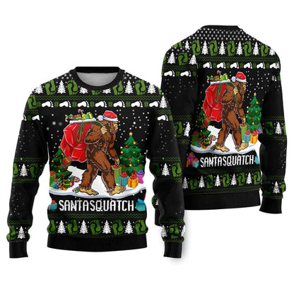Bigfoot Santasquatch Ugly Christmas Sweater For Men & Women Christmas Gift Sweater US1616 - WeCustomit