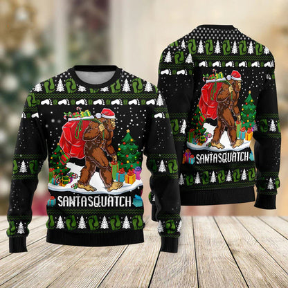 Bigfoot Santasquatch Ugly Christmas Sweater For Men & Women Christmas Gift Sweater US1616 - WeCustomit