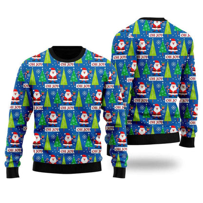Joyful Holiday Santa Claus Ugly Christmas Sweater For Men & Women Christmas Gift Sweater US1779 - WeCustomit