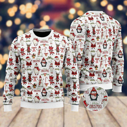 Christmas Pattern Ugly Christmas Sweater For Men & Women Christmas Gift Sweater US1436 - WeCustomit