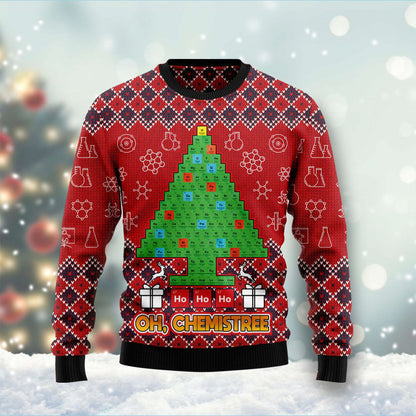 Ho Ho Ho Oh Chemistree Ugly Christmas Sweater For Men & Women Christmas Gift Sweater US1211 - WeCustomit