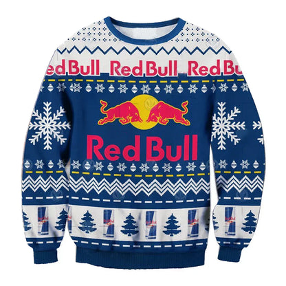 Unisex Red Bull Racing Printed Casual 3D Ugly Christmas Sweater For Men & Women Christmas Gift Sweater BH1106 - WeCustomit