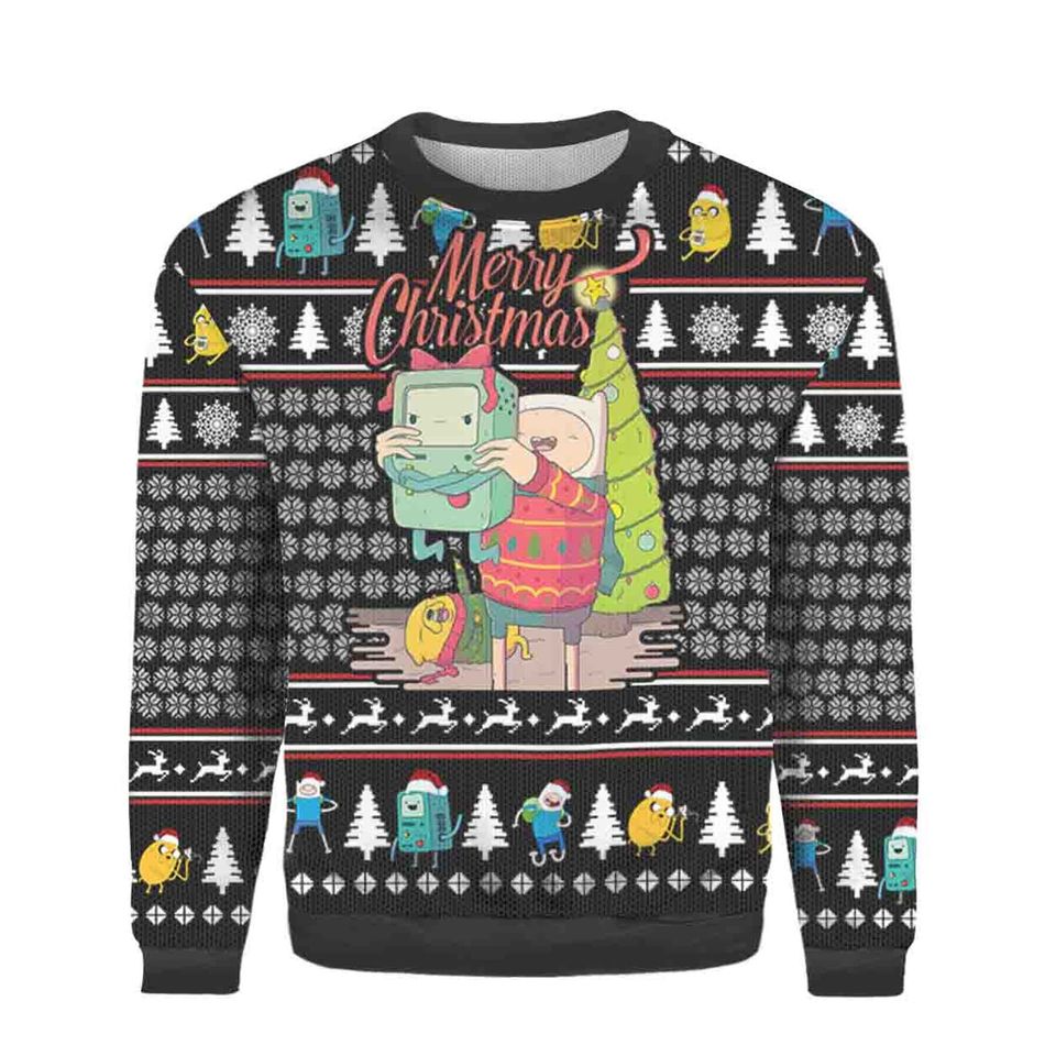 Adventure Time Christmas Ugly Christmas Sweater For Men & Women Christmas Gift Sweater PT1059 - WeCustomit