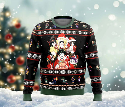 Hero Anime Xmas Ugly Christmas Sweater For Men & Women Christmas Gift Sweater BH652 - WeCustomit