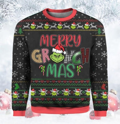Merry Grinhmas Ugly Christmas Sweater For Men & Women Christmas Gift Sweater BH673 - WeCustomit