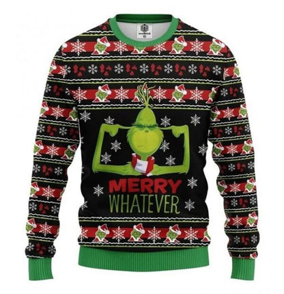 Merry Whatever GrinchesS Ugly Christmas Sweater For Men & Women Christmas Gift Sweater BH676 - WeCustomit