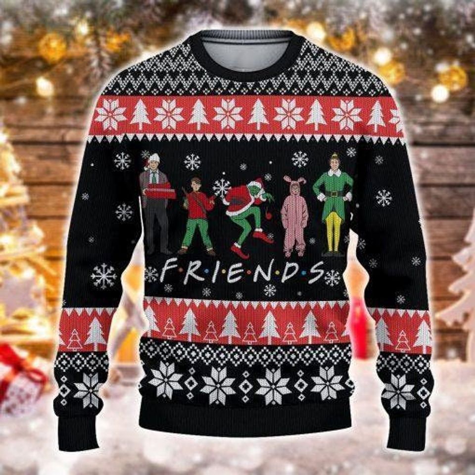 Funny Character Friends Ugly Christmas Sweater For Men & Women Christmas Gift Sweater BH679 - WeCustomit