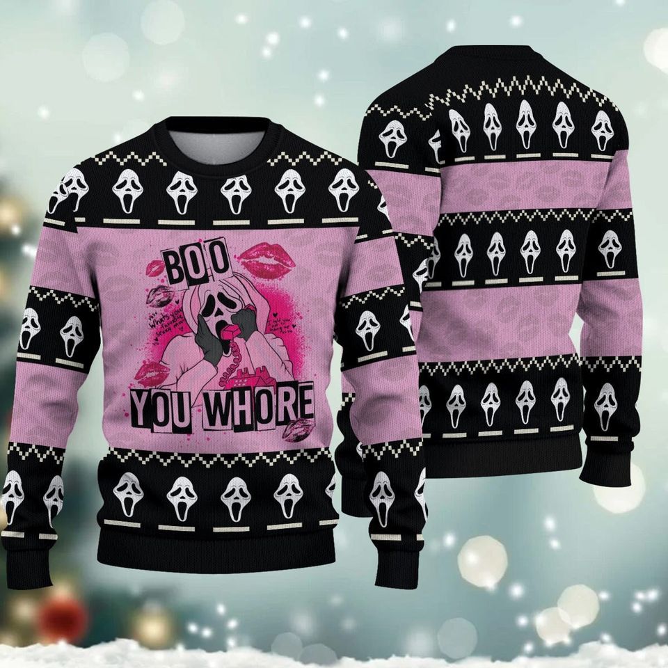 Horror Character Ugly Christmas Sweater For Men & Women Christmas Gift Sweater BH686 - WeCustomit