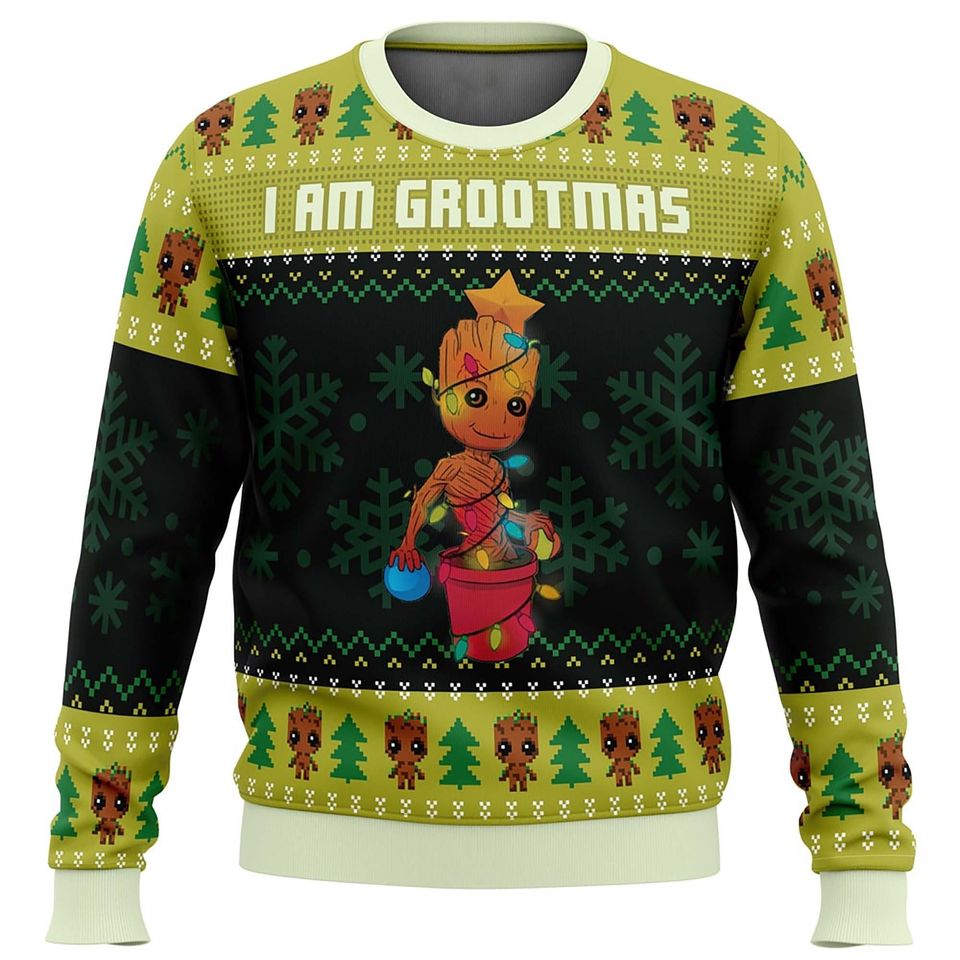 I Am Grootmas Ugly Christmas Sweater For Men & Women Christmas Gift Sweater BH700 - WeCustomit