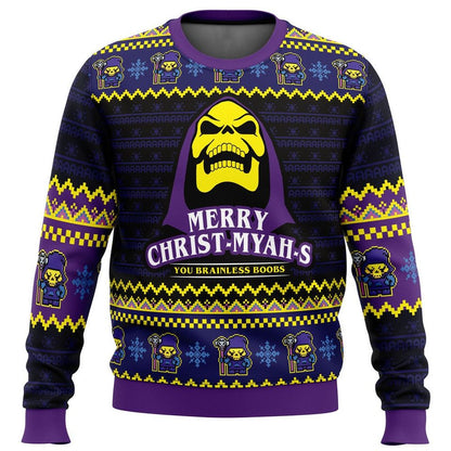 MYAH-rry Christ-MYAHs He-Man Ugly Christmas Sweater For Men & Women Christmas Gift Sweater PT1159 - WeCustomit