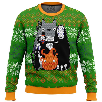 Studio Ghibli Miyazaki Squad Ugly Christmas Sweater For Men & Women Christmas Gift Sweater BH747 - WeCustomit