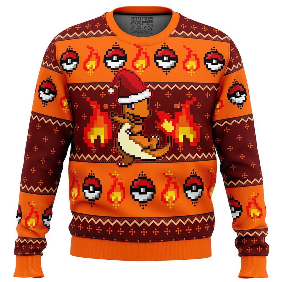 PKM Charmander Ugly Christmas Sweater For Men & Women Christmas Gift Sweater BH769 - WeCustomit
